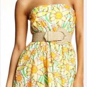 NWT Lily Pulitzer "Wyatt" floral strapless mini dress (NO BELT), sz 6